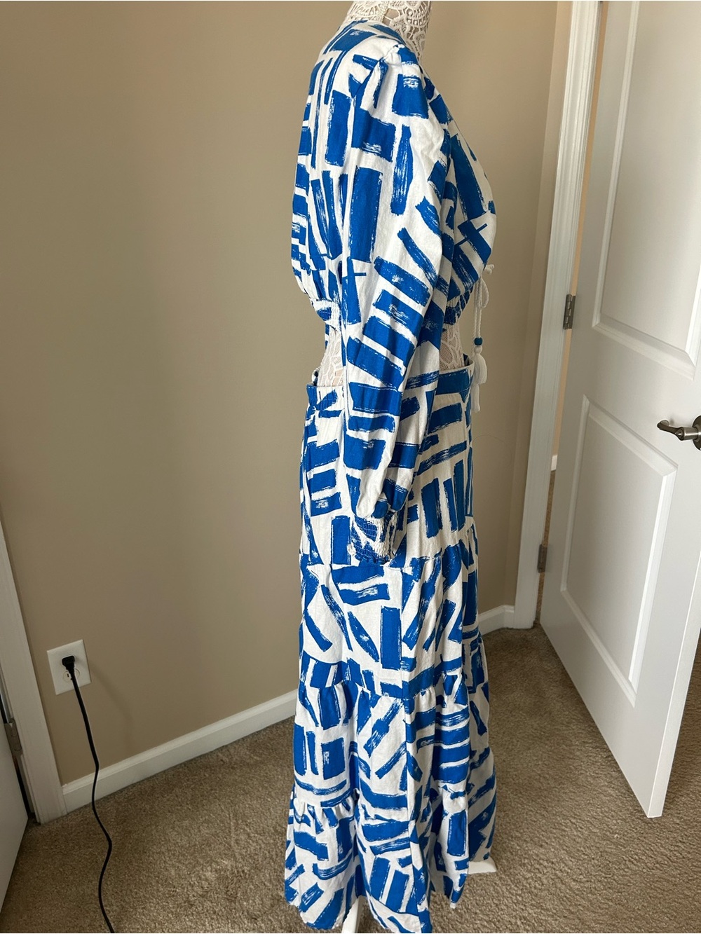 House of Harlow 1960 Blue and White Maxi Dress - Picture 3 of 6